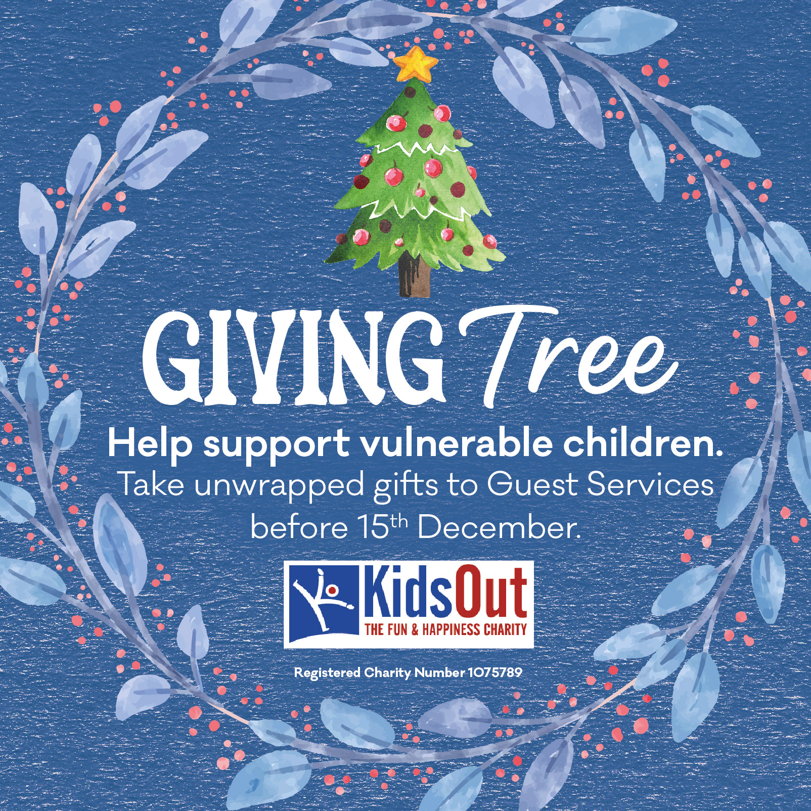 Giving Tree in association with KidsOut