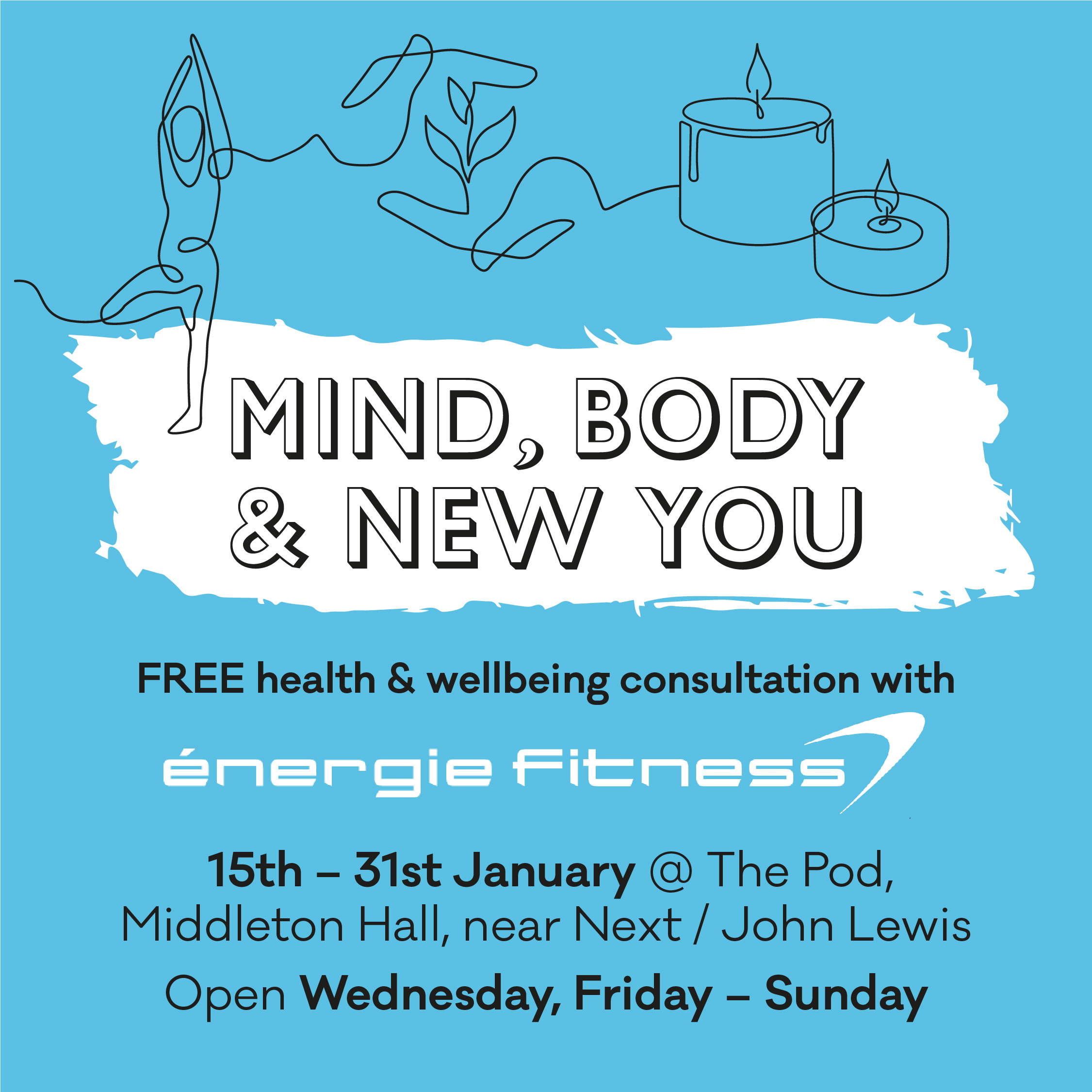 Pop up Health and Wellbeing Pod with Energie Fitness